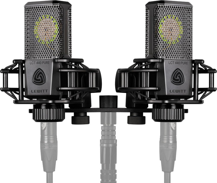 Lewitt LCT 440 Pure Stereopaar XLR Studio Kondensator Mikrofon für Stereo Recording, Drums, Gitarre,