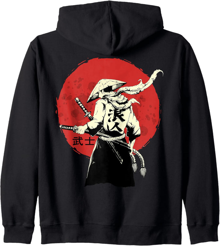 Retro Altes Japan - Tokio Samurai-Krieger - Samurai Katana Kapuzenjacke