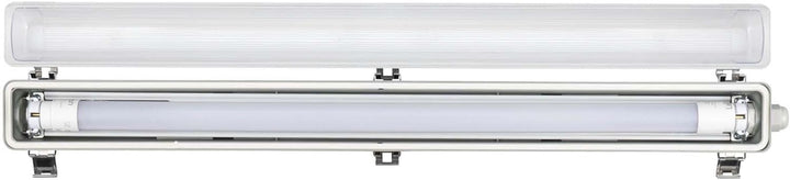 Ledvion Feuchtraumleuchte LED 60cm 7W 160lm/W 4000K IP65 mit Röhre | Inklusive LED Starter fuer schn