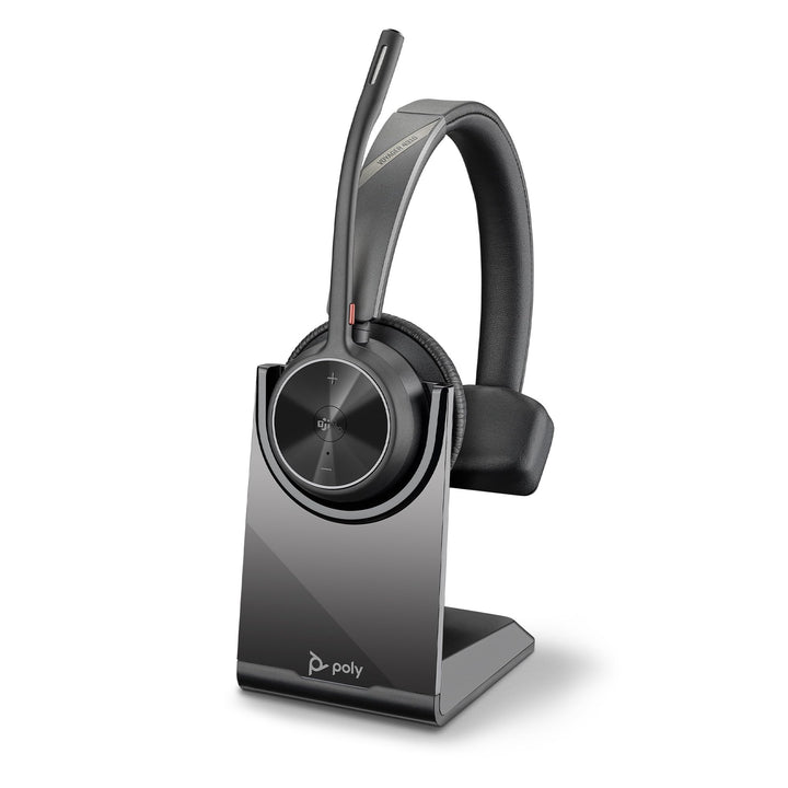 Poly Voyager 4310, schnurloses UC-Headset und Ladestation – Ein-Ohr-Bluetooth-Headset mit Noise Canc
