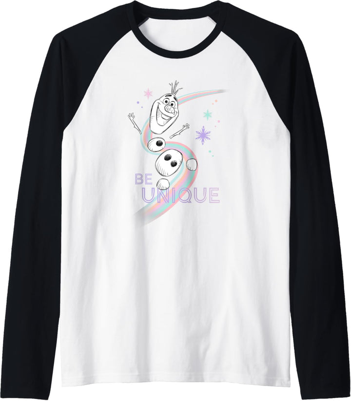 Frozen Be Unique Rainbow With Olaf Raglan