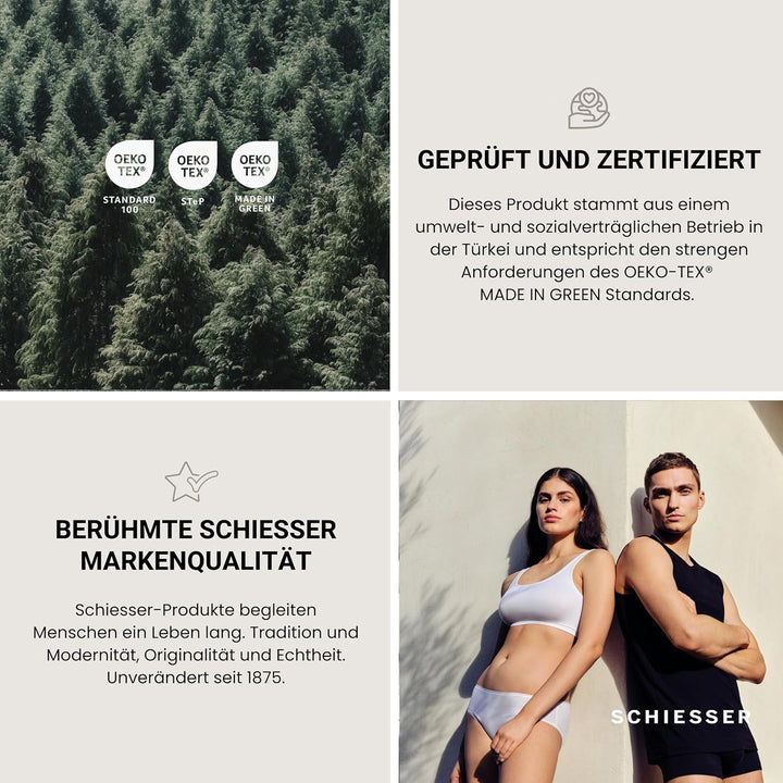 Schiesser Bettwäscheset Doubleface | 2-teilig | Zweifarbig | Feinbiber | 100% Baumwolle | Oeko-Tex Z
