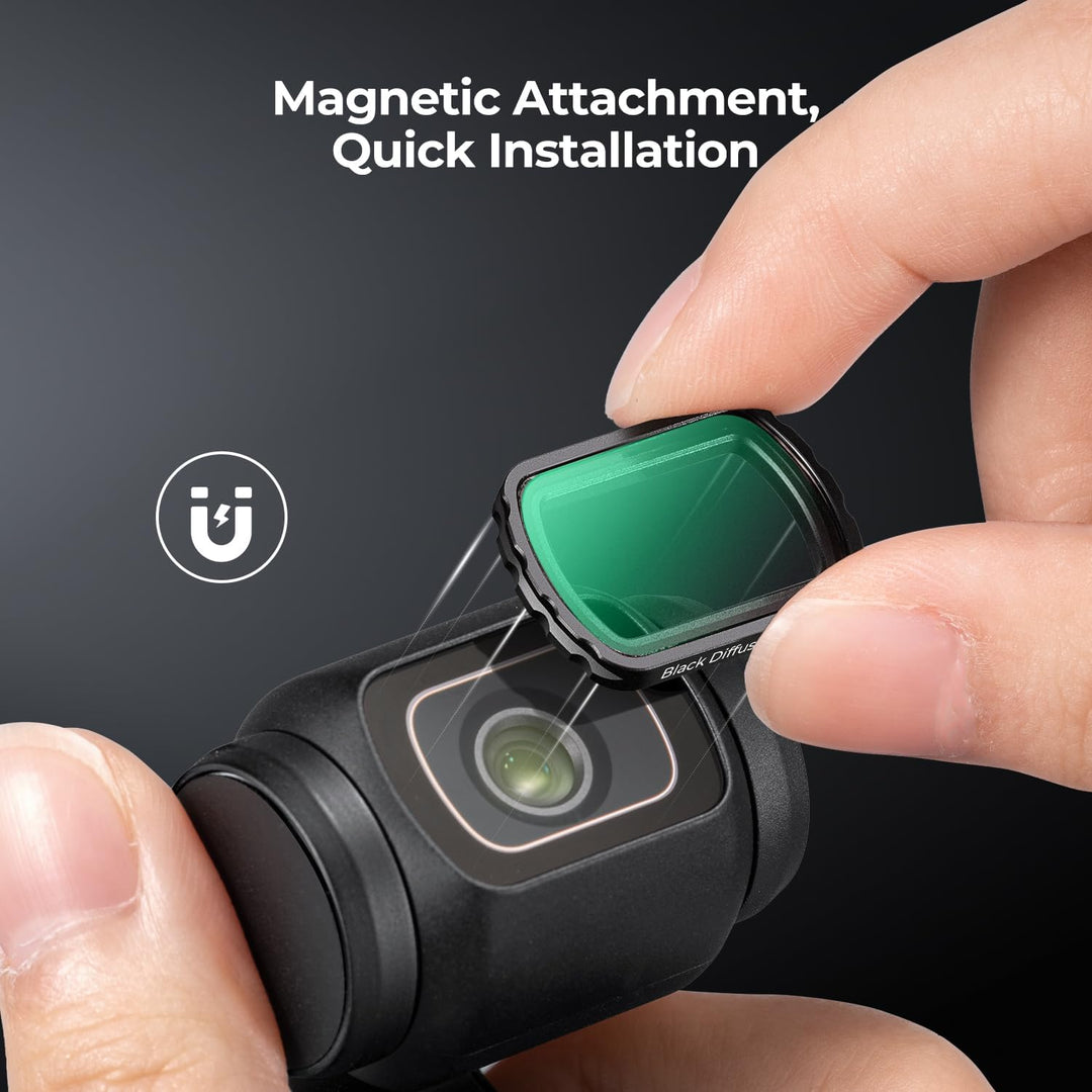 K&F Concept OSMO Pocket 3 Black Mist 1/4 Filter Magnetisch Kompatibel mit DJI OSMO Pocket 3 (Alumini