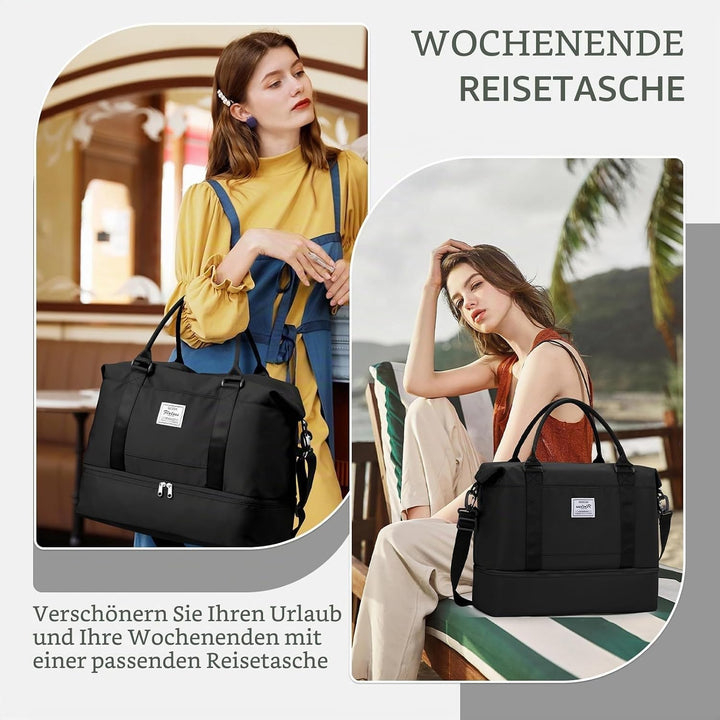 Reisetasche Damen Handgepäck Tasche Easyjet 45x36x20 für Flugzeug Airlines Tasche Weekender Damen Tr