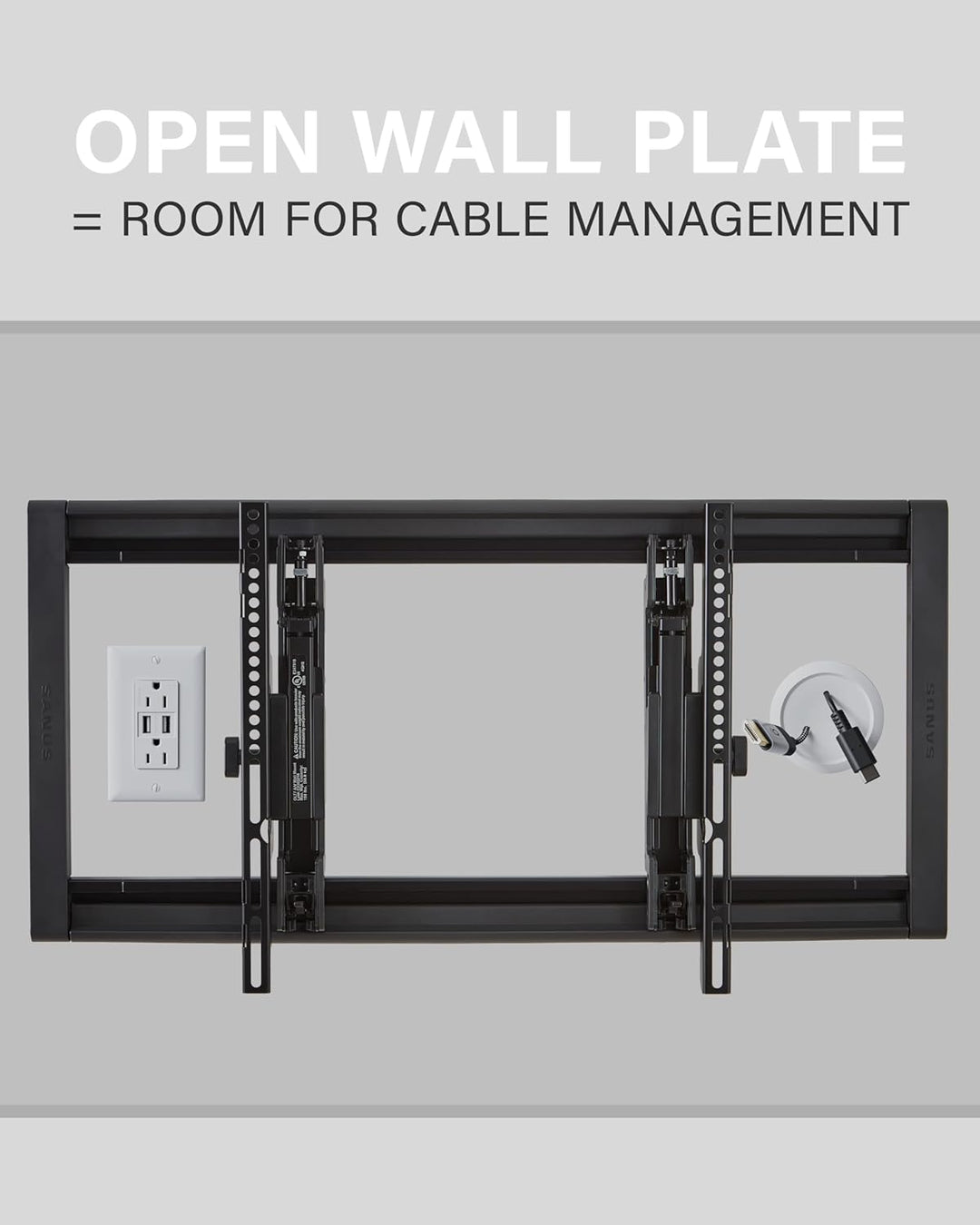 SANUS OLT7 Advanced Tilt 4D Premium TV-Wandhalterung für die meisten Flachbildfernseher mit 42-90 Zo
