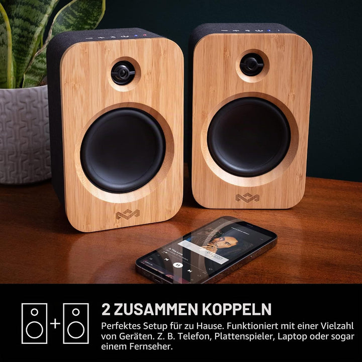 House of Marley Get Together Solo Bluetooth-Lautsprecher – Tragbarer Lautsprecher, 25 h Akkulaufzeit