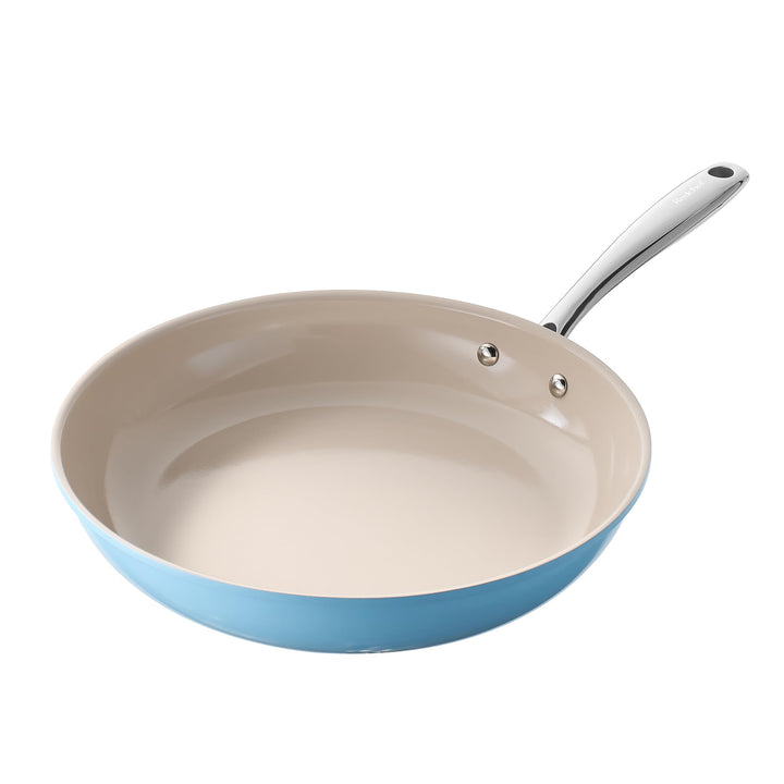 Redchef Keramik Pfanne 28cm, Antihaft Keramikbeschichtung Bratpfannen mit Edelstahlgriff, PTFE-frei