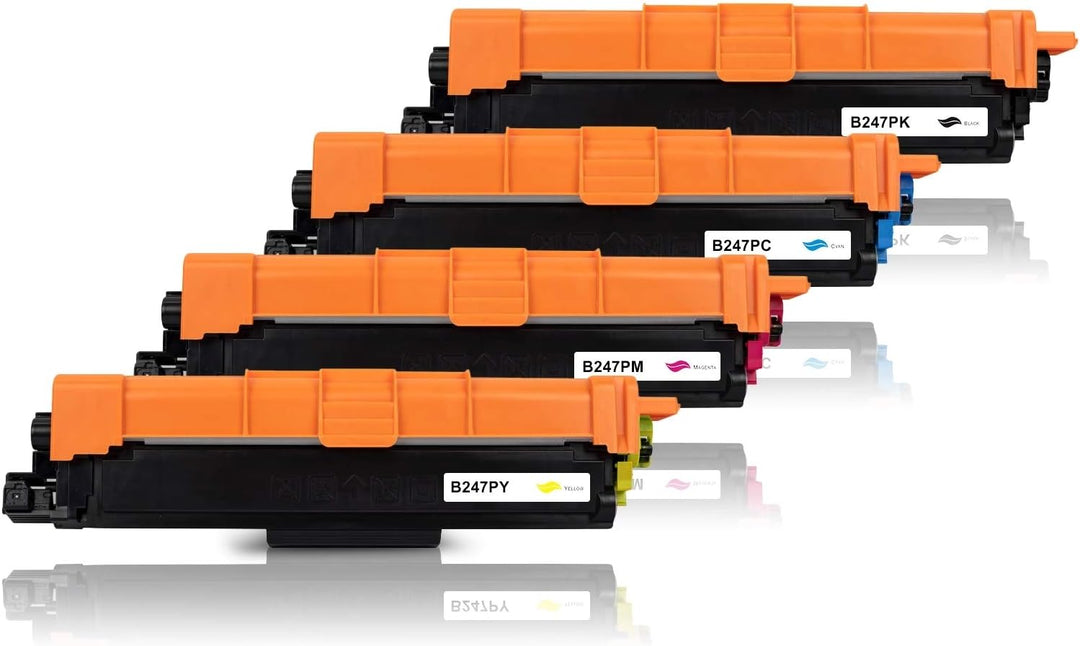 Mipuu 4 Toner kompatibel zu Brother TN-247 Schwarz Cyan Magenta Gelb für DCP-L3550cdw DCP-L3510cdw H