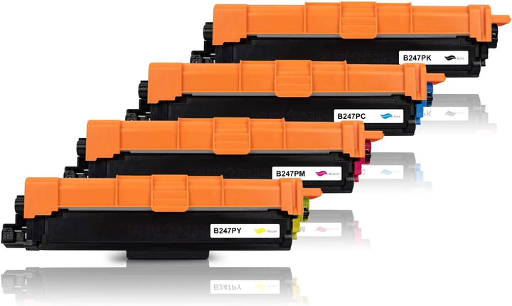 Mipuu 4 Toner kompatibel zu Brother TN-247 Schwarz Cyan Magenta Gelb für DCP-L3550cdw DCP-L3510cdw H