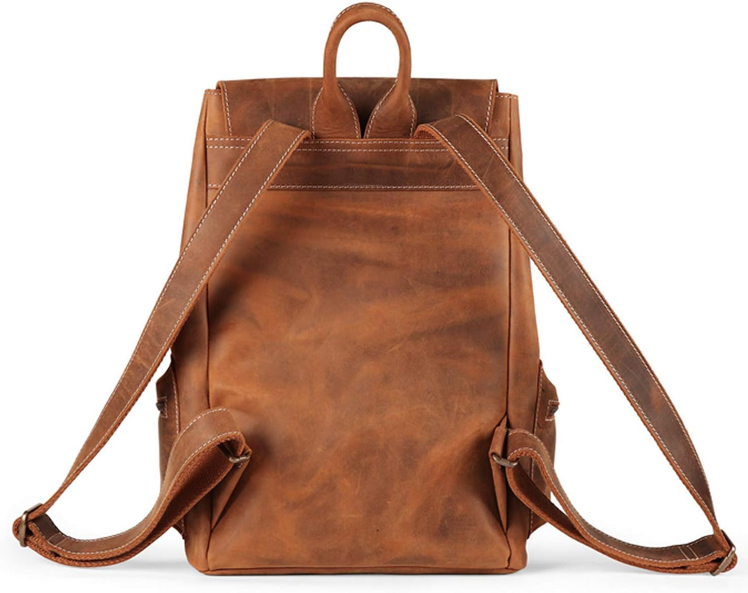 MegaGear Valley Echter Leder Rucksack Braun, Braun