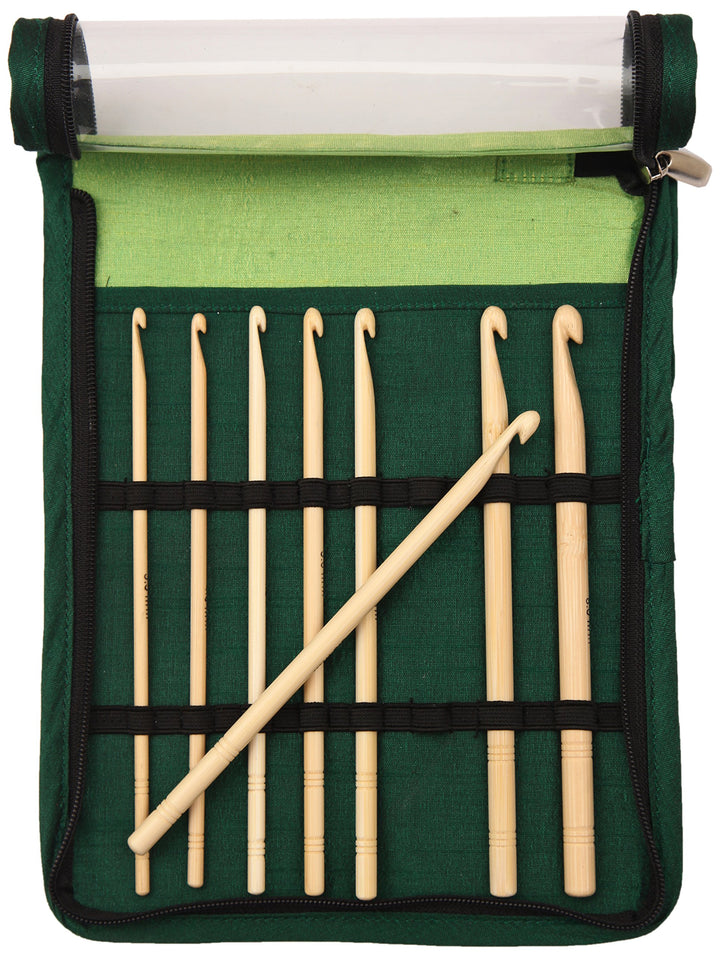 KnitPro haaknaaldenset 8 bar, Bambus, Beige, Sortiert