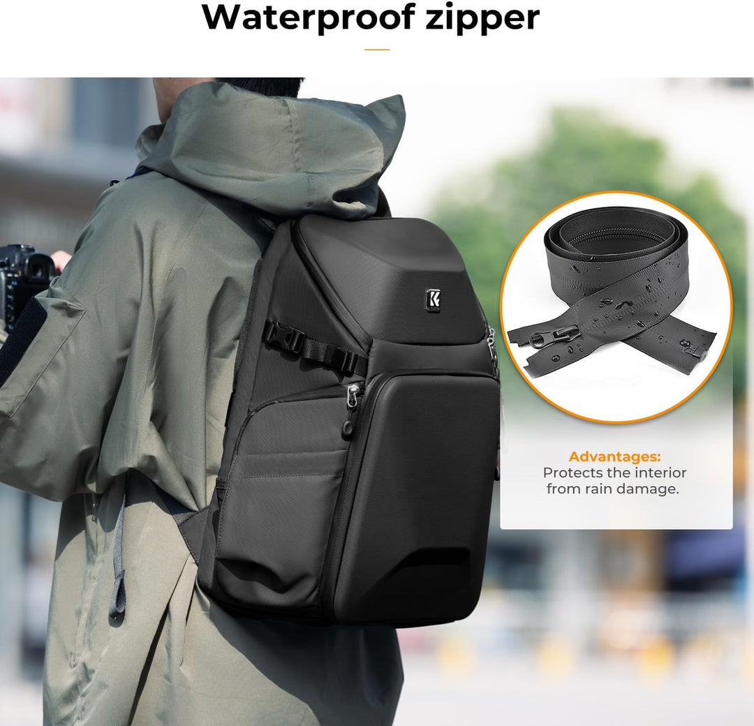 K&F CONCEPT Kamerarucksack, Fotorucksack Wasserdicht Spiegelreflex DSLR Camera Bag für Spiegelreflex