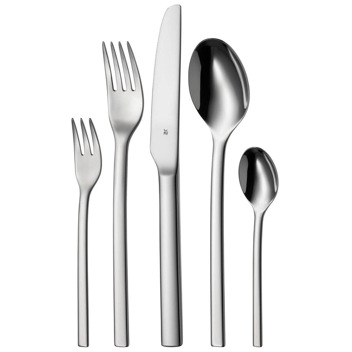 WMF Tavira Besteckset 6 Personen, 30 teilig, Monobloc-Messer, Cromargan Edelstahl poliert, glänzend,