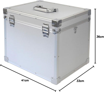 HMF 14802-02 Putzbox, Alu Aufbewahrungsbox, Universalkoffer, 41 x 33 x 36 cm, 41 x 33 x 36 cm