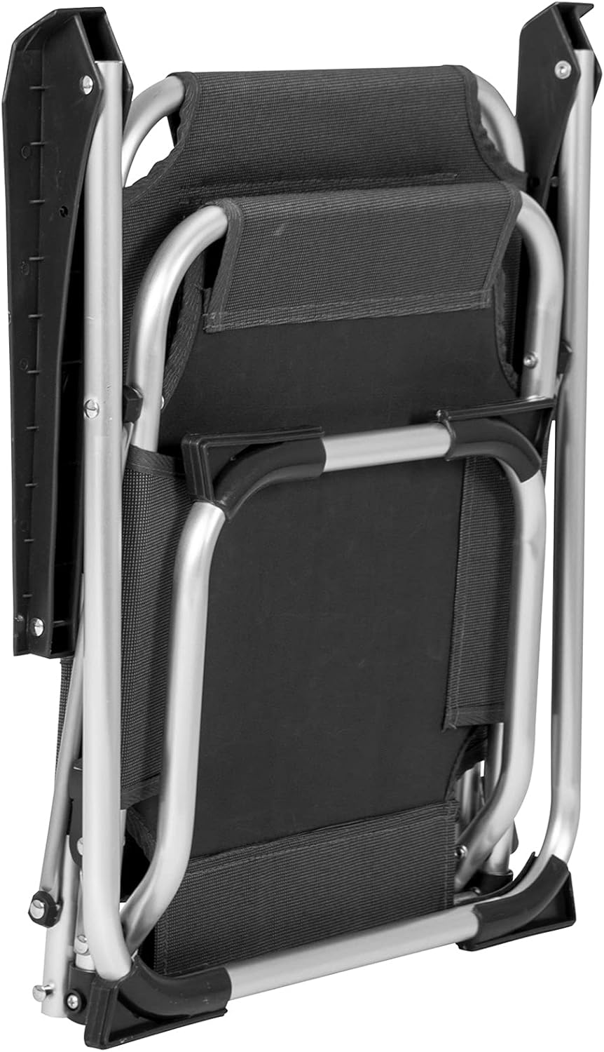Bo-Camp Alu Kinder Stuhl Copa Rio Camping Klappstuhl Strand Garten Angel Faltbar Anthrazit, Anthrazi