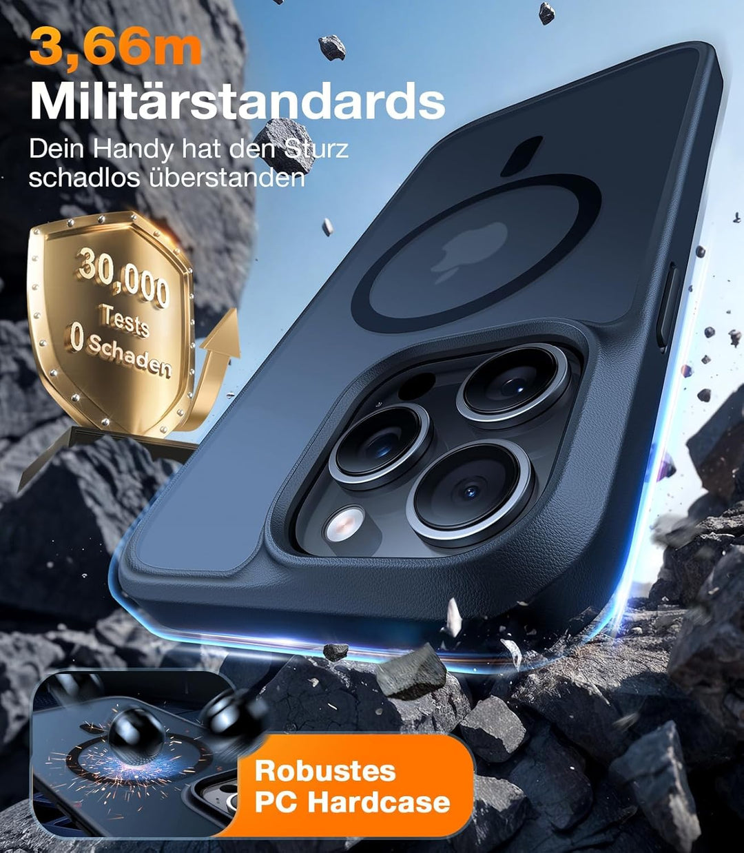 TORRAS für iPhone 15 Pro Max Hülle für Magsafe (TOP Militärschutz & Magnetkraft) Extrem Haltbarkeit