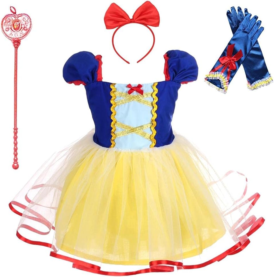 Lito Angels Mädchen Prinzessin Schneewittchen Cinderella Meerjungfrau Rapunzel Kleid Kostüm Weihnach