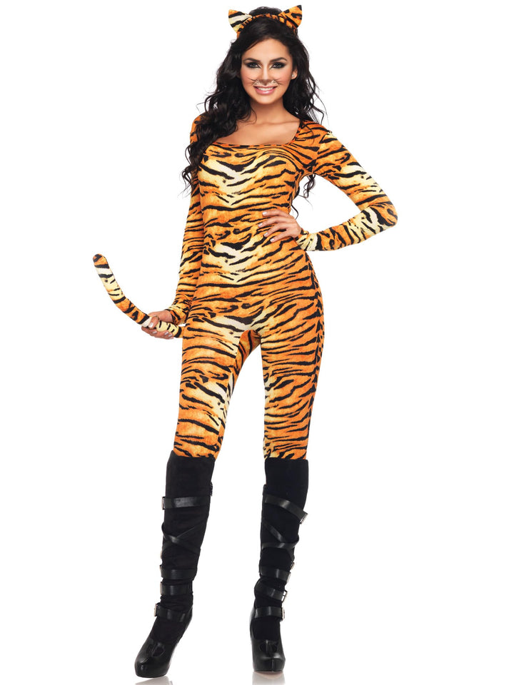 LEG AVENUE 83895 - Wild Tigress Kostüm Set, Grösse S/M, orange/schwarz Grösse: S/M (EUR 36-38), Grös