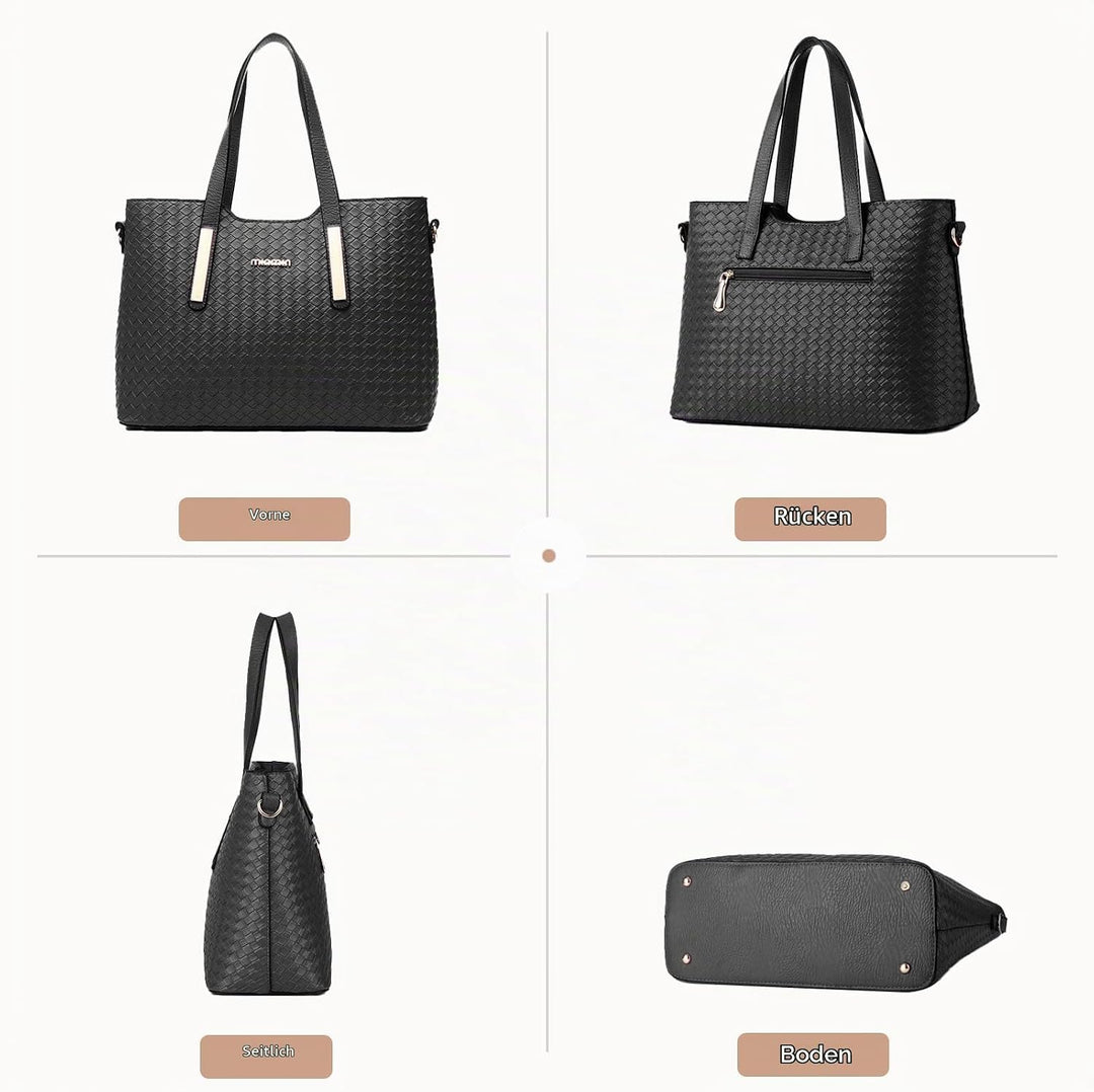 NICOLE &amp; DORIS Damen Handtaschen 3 Stück Handtasche Set für Damen Totes Taschen Umhängetaschen Schul