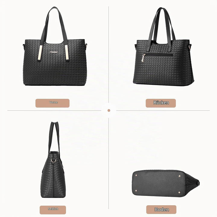 NICOLE &amp; DORIS Damen Handtaschen 3 Stück Handtasche Set für Damen Totes Taschen Umhängetaschen Schul