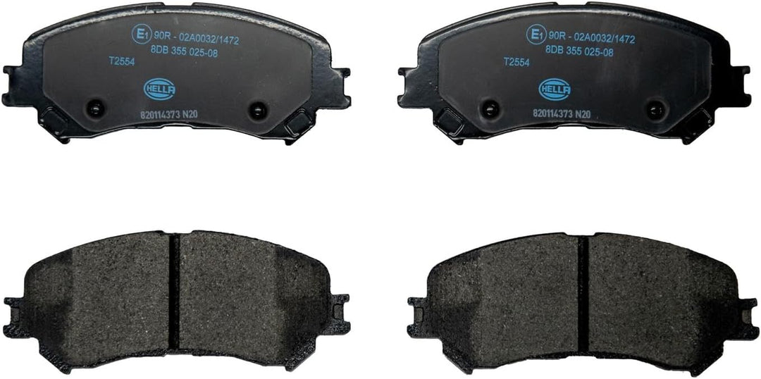 HELLA PAGID 8DB 355 025-081 Bremsbelagsatz - T2554 - Dicke/Stärke: 18.5mm - Bremssystem: Akebono - f