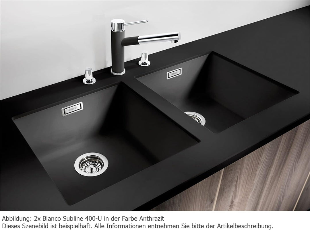 BLANCO SUBLINE 400-U | SILGRANIT felsgrau | Einbauart: Unterbau | ohne Ablauffernbedienung | 50er Un