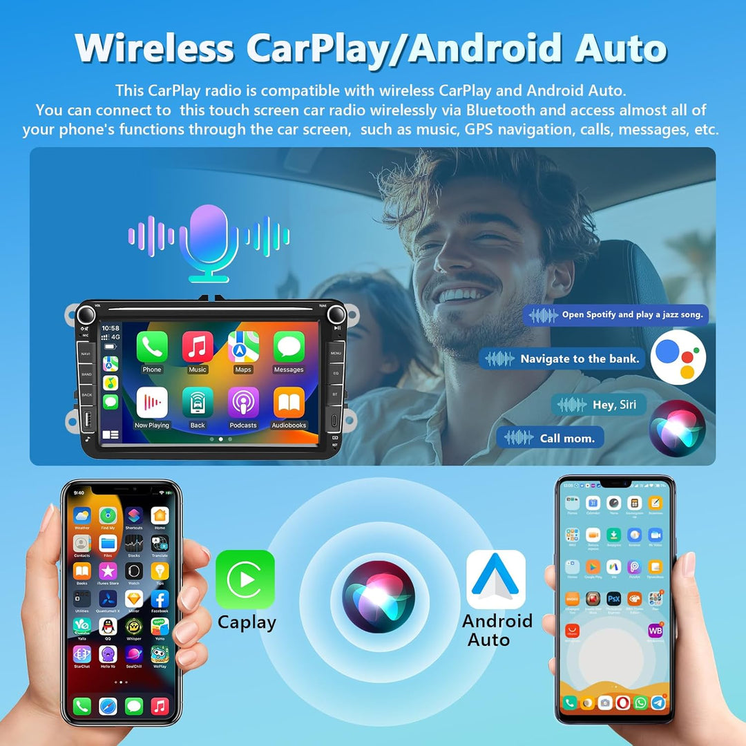 4GB+64GB Android Autoradio für VW Passat B6 T5 Golf 5 6 Polo 6R Tiguan T5 Jetta Seat Skoda, Carplay