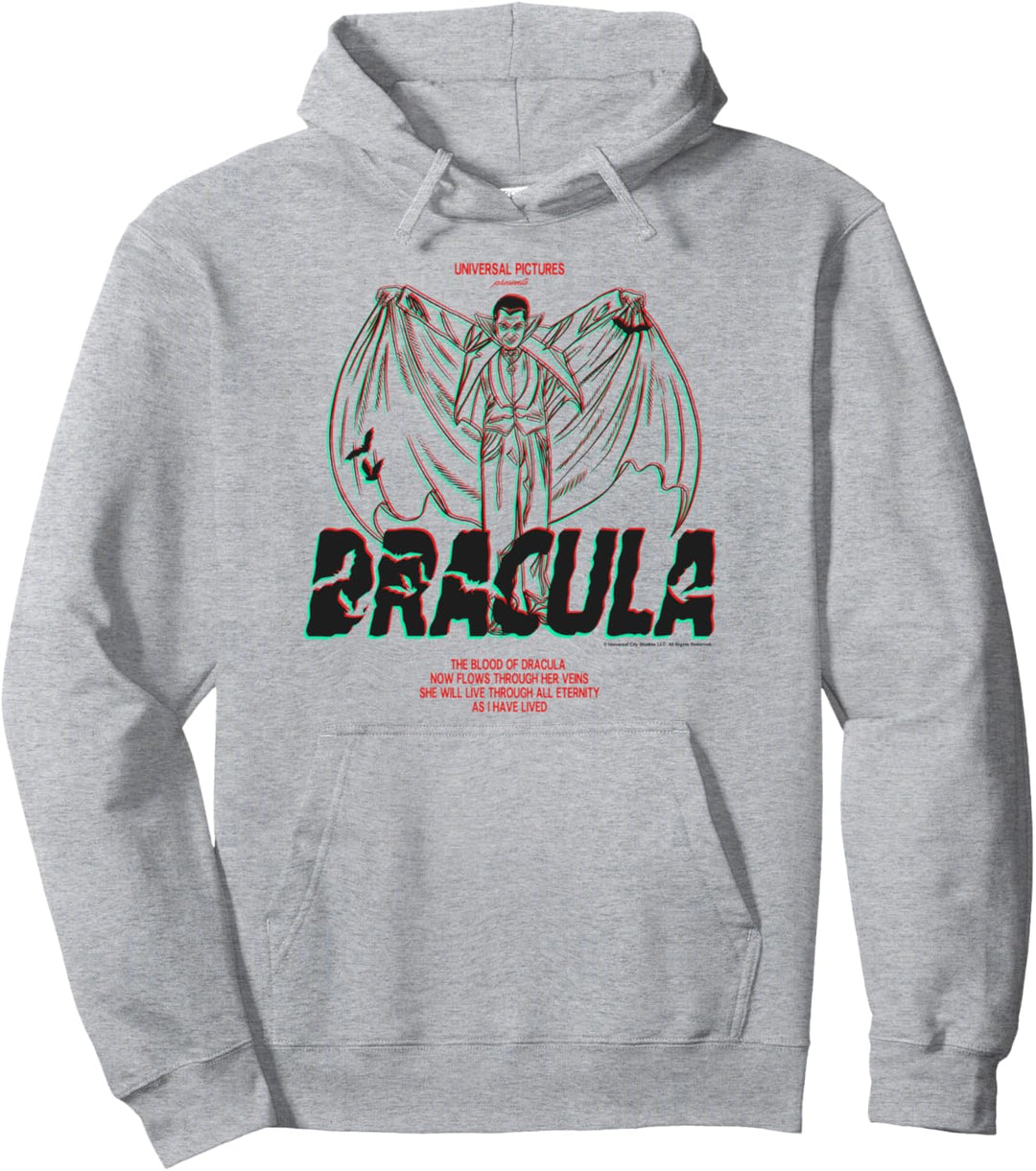 Universal Monsters Dracula 3D Style Portrait Pullover Hoodie