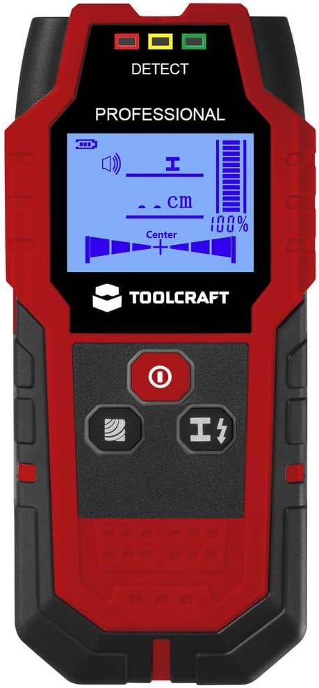 TOOLCRAFT Ortungsgerät TO-9627699 Ortungstiefe (max.) 120 mm Geeignet für Holz, eisenhaltiges Metall