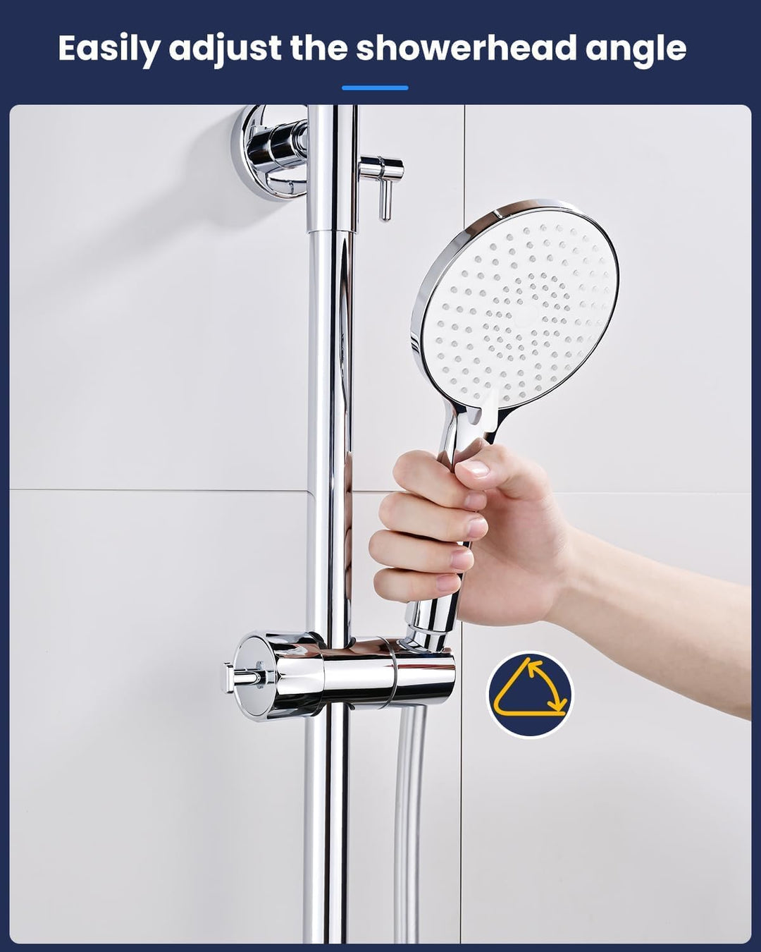 YEAUPE Universal Duschkopf Handbrause Halterung - Brausehalter ohne Bohren, Verstellbar Duschhalteru