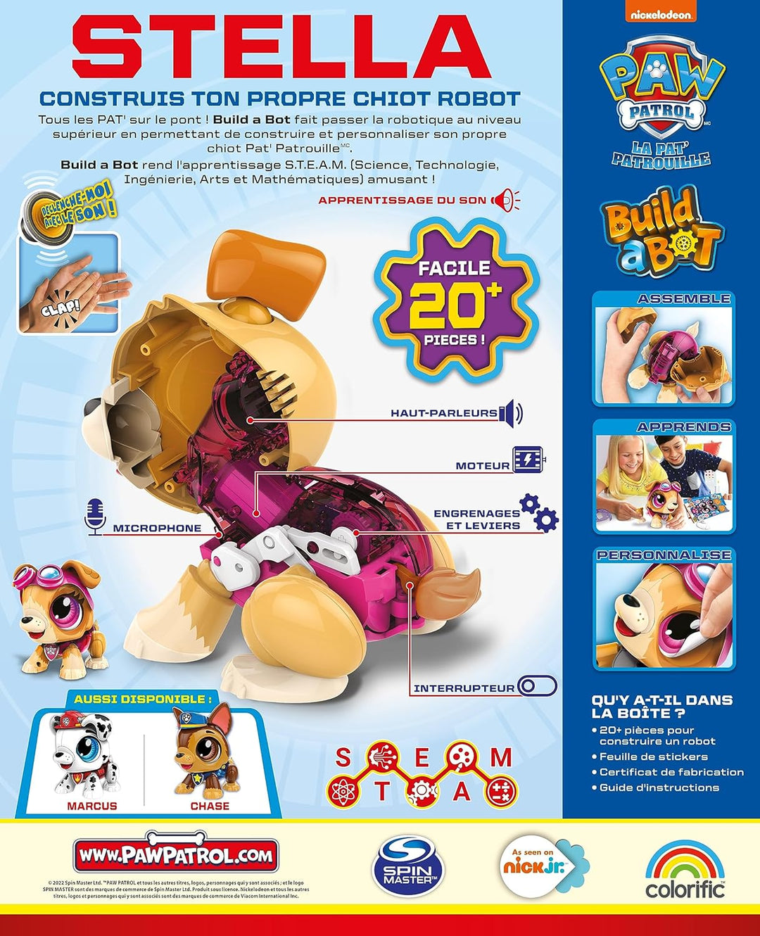 Paw Patrol – Stella – Build A Bot – Bauspiel – Interaktives Spielzeug – Bauen Sie Ihren eigenen Robo
