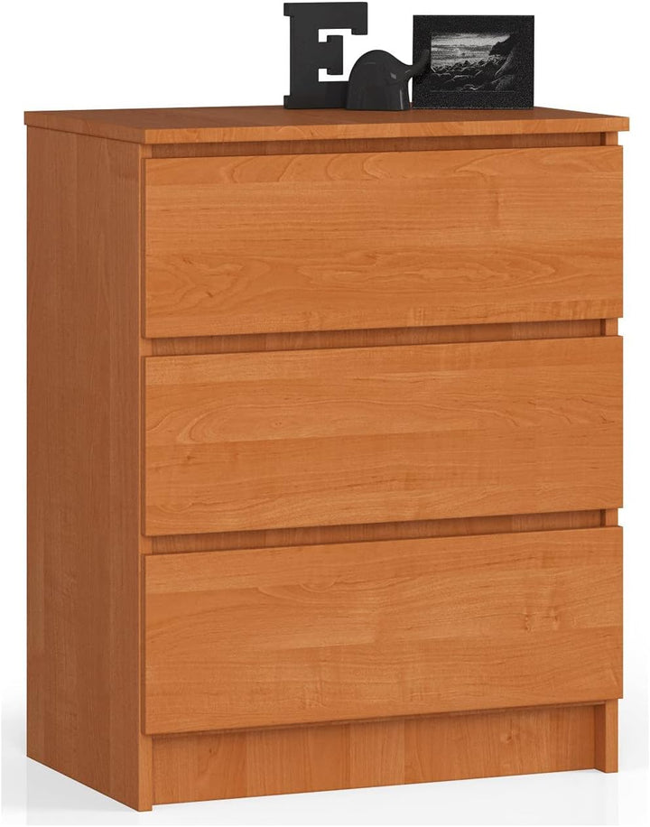 AKORD Kommode K60 mit 3 Schubladen | für das Wohnzimmer Schlafzimmer Schrank Büro Arbeitszimmer | Mo