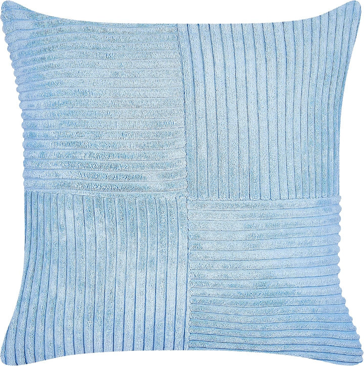 Set aus 2 dekorative Kissen aus Cord 43 x 43 cm Blau Millet
