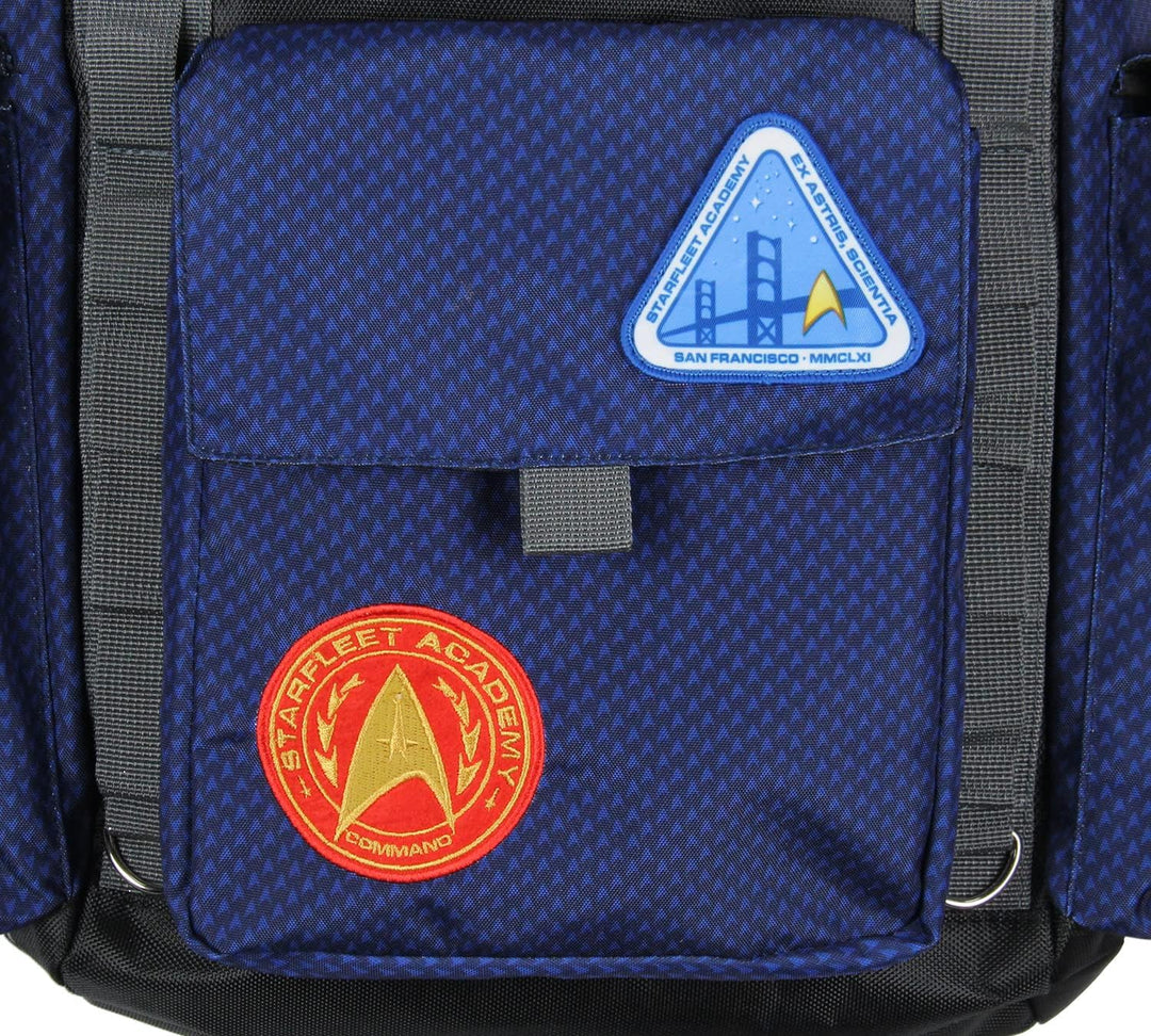 INTIMO Star Trek Starfleet Academy Rucksack mit Roll-Top, Wandern, Fitnessstudio, Laptop, Schule, Re