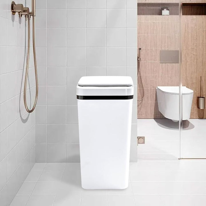 Mülleimer Bad 12L Sensor Kosmetikeimer - Mülleimer mit Sensor Technologie, Touchless & Wasserdicht -