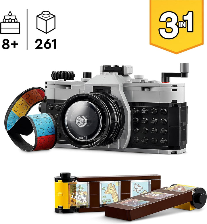 LEGO Ideas Polaroid OneStep SX-70 Sofortbildkamera & Creator 3in1 Retro Kamera Spielzeug mit 3 Model