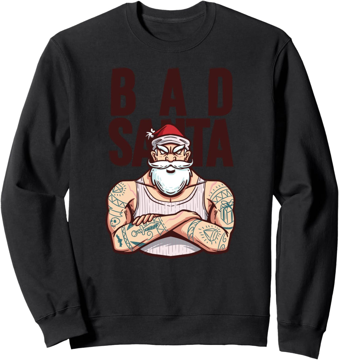 böser tattowierter Santa Weihnachtsgeschenk Sweatshirt