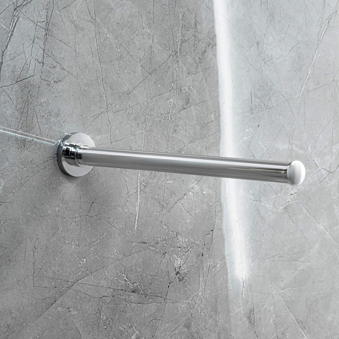 Gedotec Handtuchhalter ausziehbar | Towel | Handtuch-Reling 1-armig verchromt poliert | Geschirrtuch