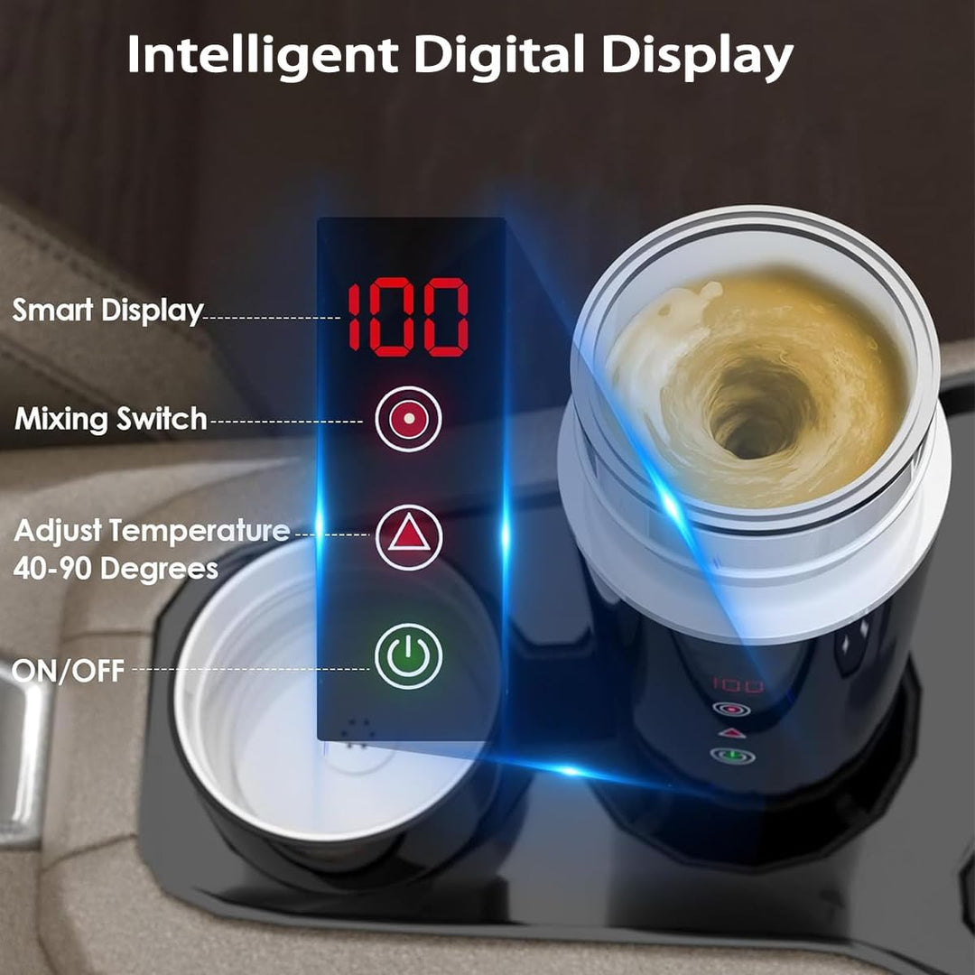 Wasserkocher für Auto, 12V 24V Wasserkocher Cup für LKW Taxi, 420ml Tragbarer Schneller Fläschchenwä