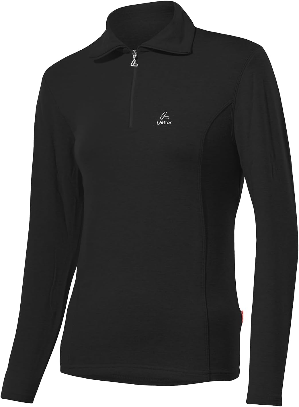 Löffler Damen Pulli DA Transtex Zip Rolli Basic 46 Schwarz, 46 Schwarz