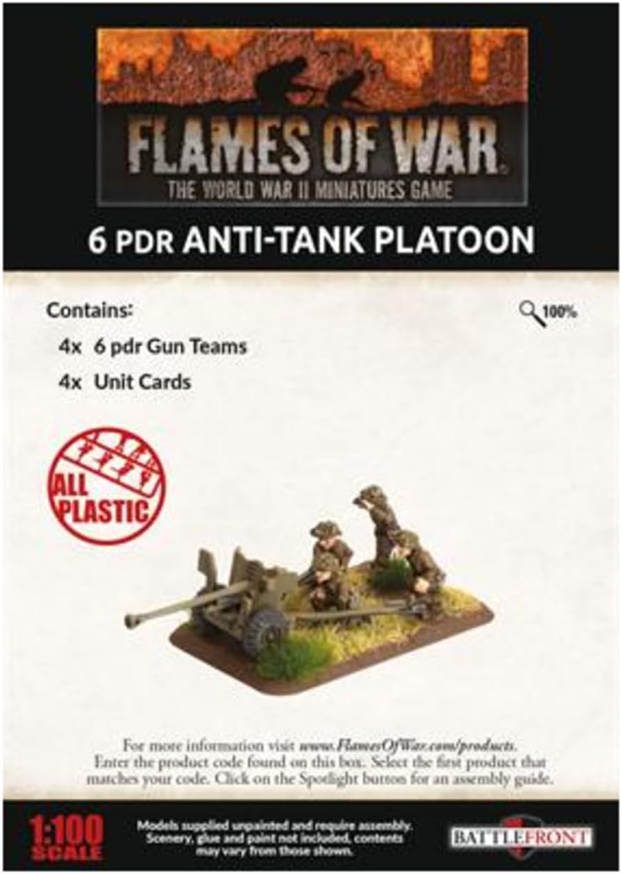 Flames of War Battlefront Late War British 6 PDR Anti-Tank Platoon (BBX54)