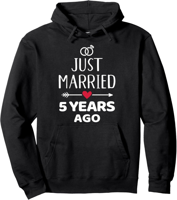Just married 5. Hochzeitstag Pullover Hoodie