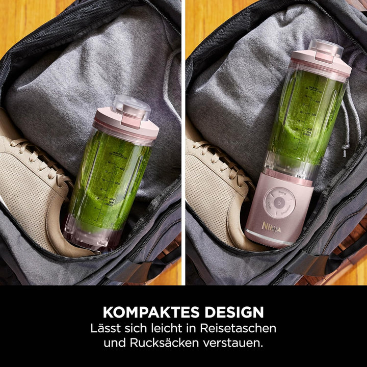 Ninja Blast Max Tragbarer Mixer/Blender/Smoothie Maker, 570 ml, wiederaufladbar, Mixbecher & auslauf