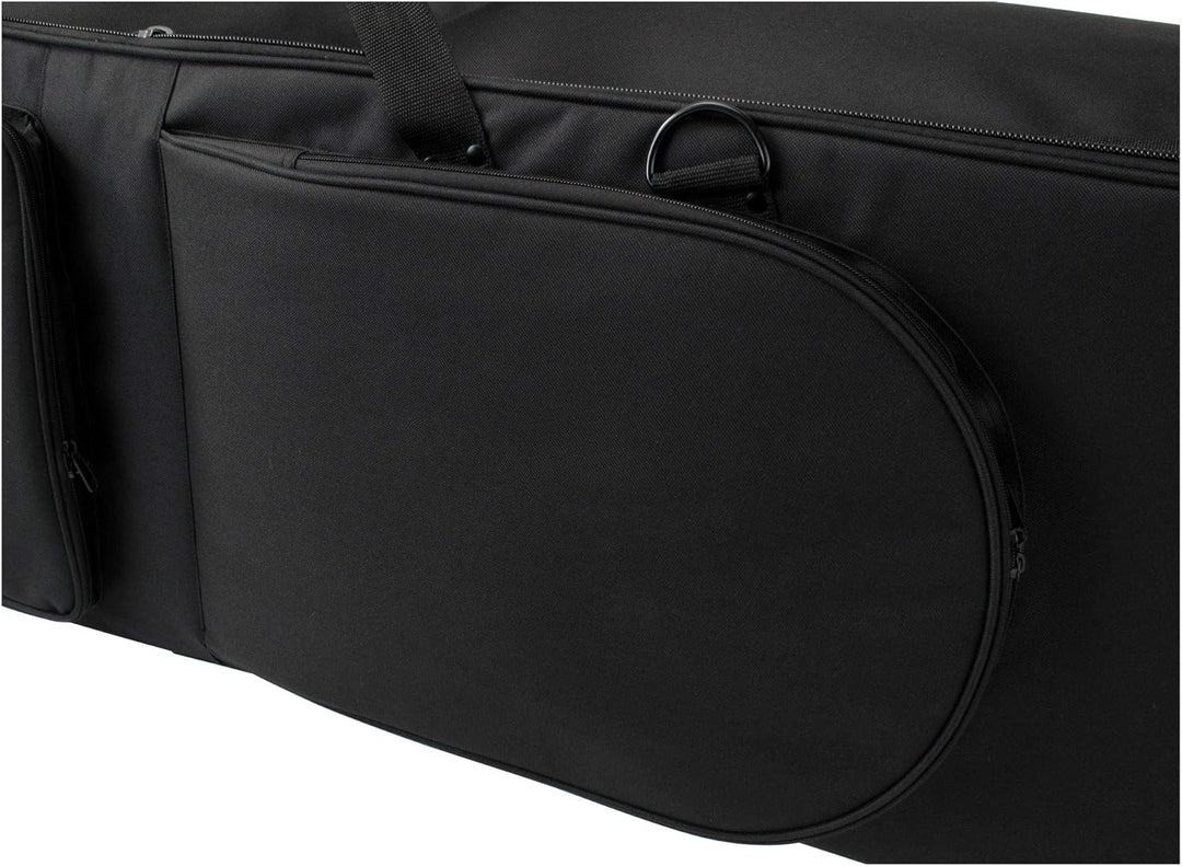 Classic Cantabile Keyboardtasche mit Rollen 140 cm schwarz (robuster Gigbag, Innenmasse, 140 x 46 x