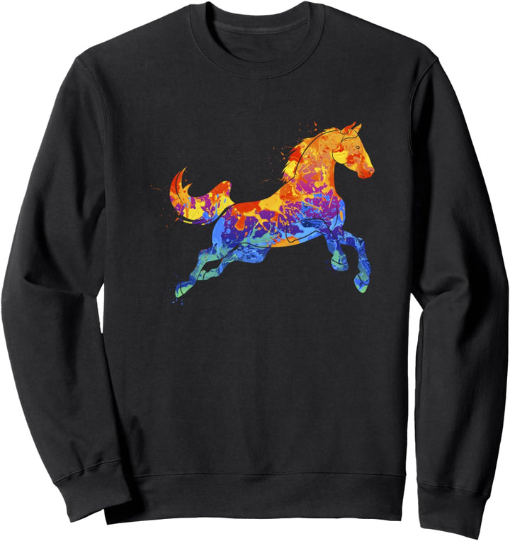 Süsses Pferde Mädchen Design Reiterin Horse Girl Grafik Sweatshirt