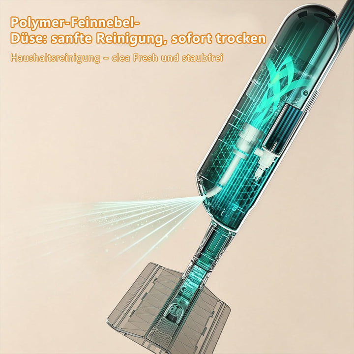 Wischmopp mit Sprühfunktion, 360° drehbarer Bodenwischer Set | Leichter Mop mit feinem Sprühnebel Wa