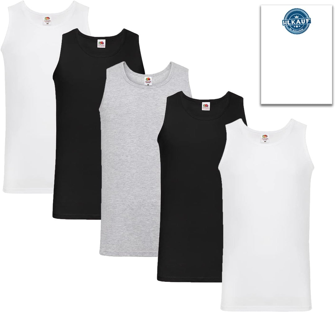 Fruit of the Loom Herren Unterhemd Athletic M L XL XXL 3XL 4XL 5XL auch Farbsets (1er/5erPack) M 2xw