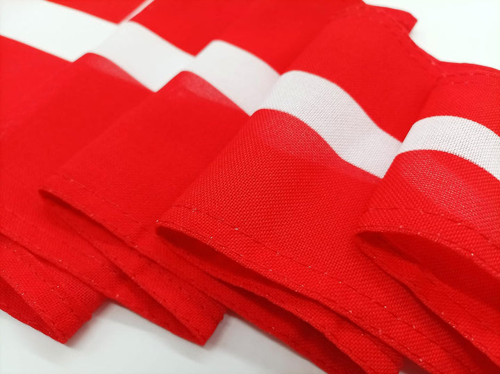 FLAGLY Premium Langwimpel Dänemark 160g/m² Stoffgewicht, robustes und witterungsbeständiges Schiffsf