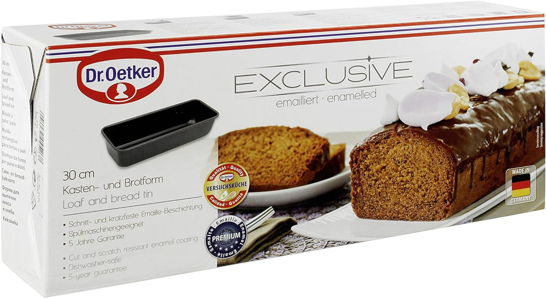 Dr. Oetker Kastenform 30 cm EXCLUSIVE, Kuchenform für saftige Kuchen und deftige Brote, Brotbackform