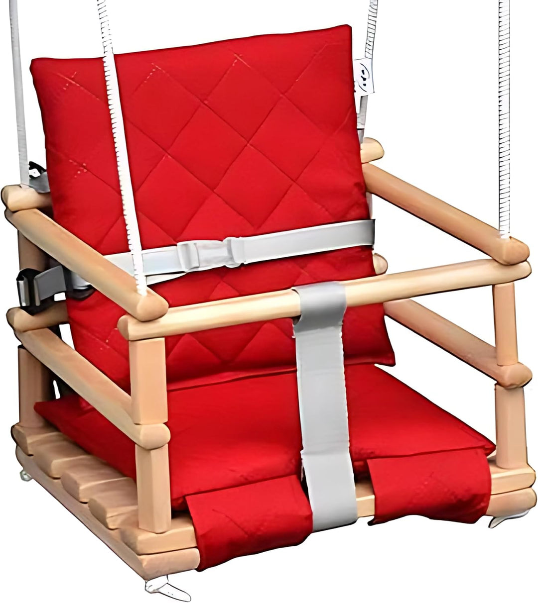 Holz Babyschaukel, Kinderschaukel, Schaukel für Kinder Schaukel 3 in 1 + SICHERHEITSGURT, Kleinkinds